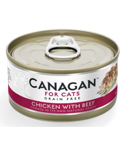 LATA DE POLLO CON TERNERA PARA GATOS CANAGAN - 75 GR