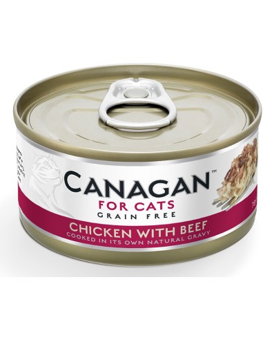 LATA DE POLLO CON TERNERA PARA GATOS CANAGAN -...
