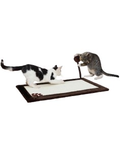 ALFOMBRILLA RASCADORA POMPÓN TRIXIE - MARRÓN OSCURO