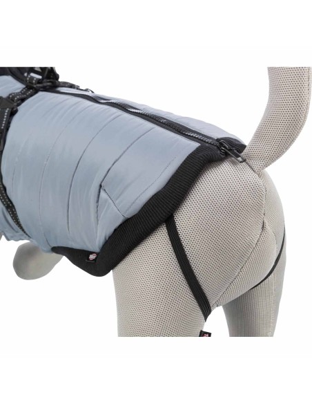 ABRIGO PONTIS GRIS CON ARNÉS TRIXIE