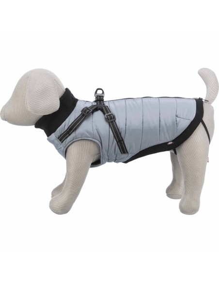 ABRIGO PONTIS GRIS CON ARNÉS TRIXIE