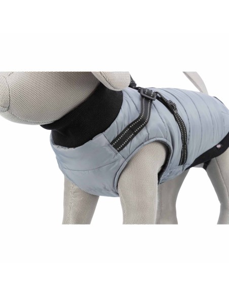 ABRIGO PONTIS GRIS CON ARNÉS TRIXIE