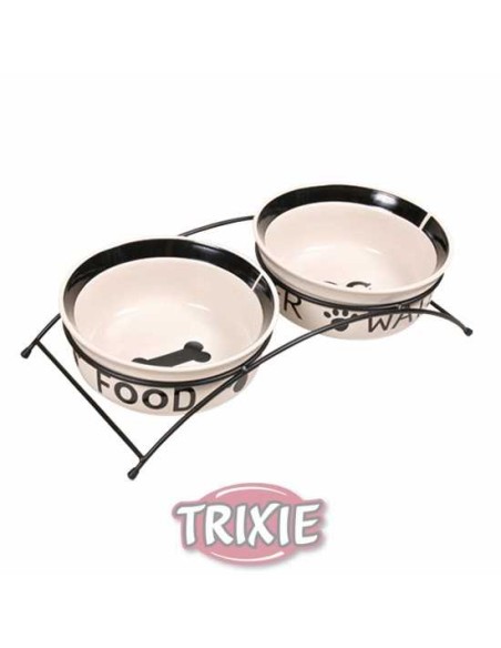 SET COMEDEROS CERÁMICOS CON PIE TRIXIE
