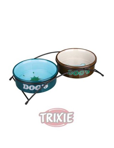 SET COMEDEROS CERÁMICOS CON PIE TRIXIE