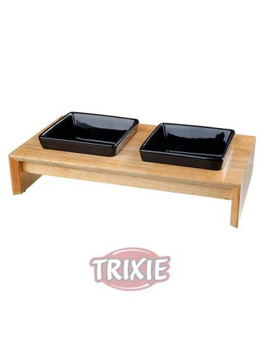 SET COMEDERO CERÁMICA Y MADERA TRIXIE