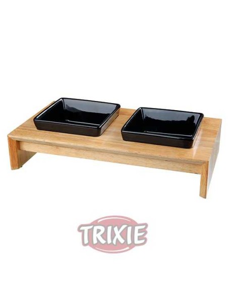 SET COMEDERO CERÁMICA Y MADERA TRIXIE