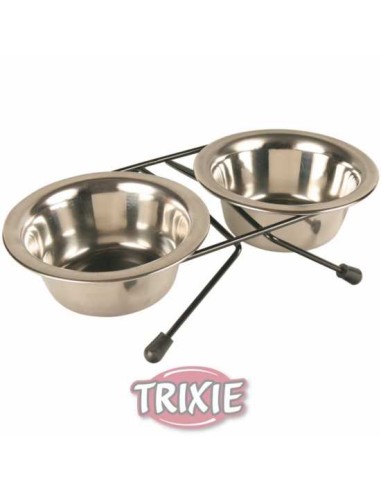 SET COMEDEROS ACERO INOX TRIXIE