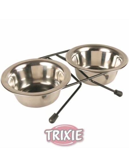 SET COMEDEROS ACERO INOX TRIXIE