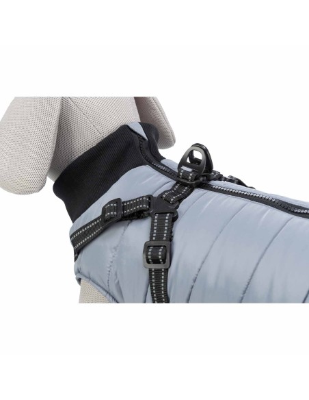 ABRIGO PONTIS GRIS CON ARNÉS TRIXIE