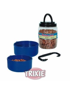 SET VIAJE PLÁST TRIXIE - BOTE DE 2 L / 2 CUENCOS DE 0,75 L