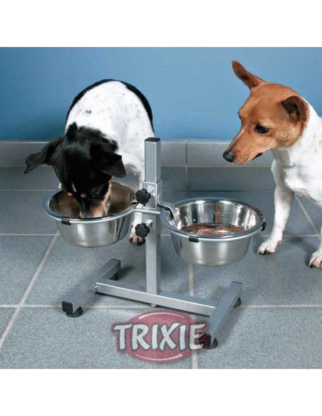 SOPORTE CON 2 COMEDEROS TRIXIE