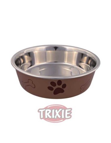 COMEDERO ACERO INOX RECUBIERTO PLÁSTICO TRIXIE