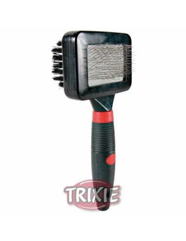 CARDA BLANDA CON CEPILLO NYLON DOBLE TRIXIE - 7...