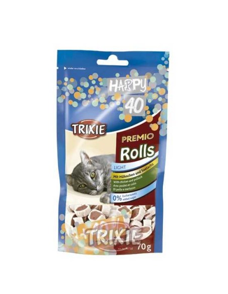 PREMIO ROLLS POLLO Y MERLUZA PARA GATOS TRIXIE - 50 GR