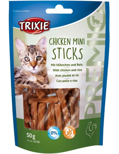 PREMIO MINI STICKS POLLO Y ARROZ TRIXIE - 50 GR