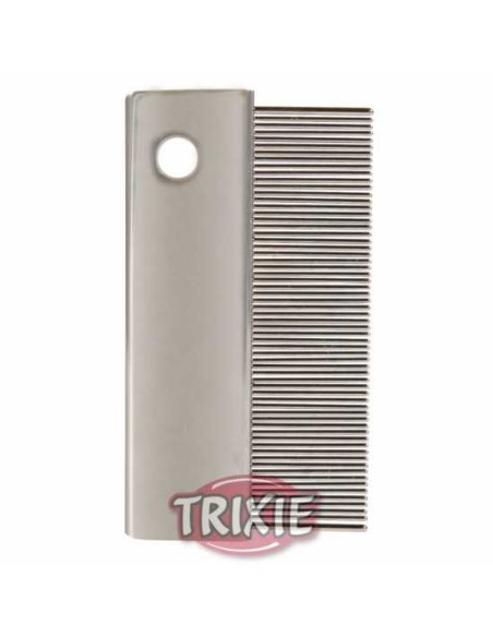 PEINE QUITAPARÁSITOS METÁLICO DOBLE CARA TRIXIE - 6 CM