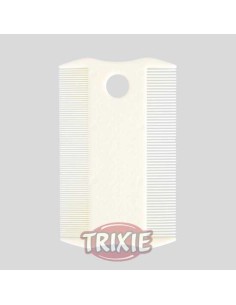 PEINE QUITAPARÁSITOS DE PLÁSTICO DOBLE CARA TRIXIE - 9 CM