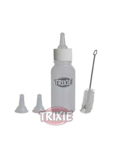MINI BIBERÓN CACHORROS CON CEPILLO TRIXIE - 57 ML