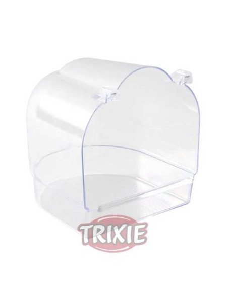 BAÑERA COLGANTE SEMICIRCULAR TRANSPARENTE TRIXIE - 13 X 15 X 14 CM