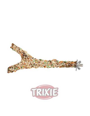 PERCHA CON MIJO Y FRUTAS TRIXIE - Ø15 MM / 20 CM