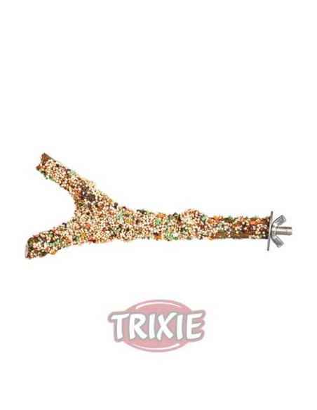 PERCHA CON MIJO Y FRUTAS TRIXIE - Ø15 MM / 20 CM