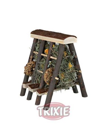 PORTAHENO CON HENO Y AROS DE SEMILLA TRIXIE -...