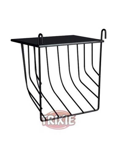 PORTA HENO PARA COLGAR CON TAPA TRIXIE - NEGRO