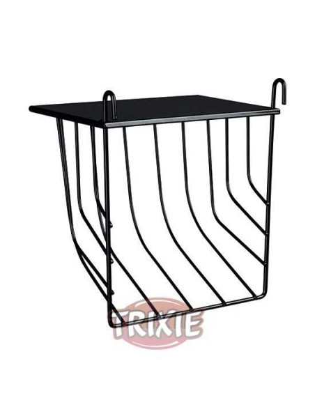 PORTA HENO PARA COLGAR CON TAPA TRIXIE - NEGRO