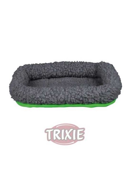 CAMA SUAVE PARA COBAYAS TRIXIE - GRIS / VERDE
