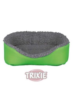 CAMA SUAVE PARA CONEJOS TRIXIE - GRIS / VERDE