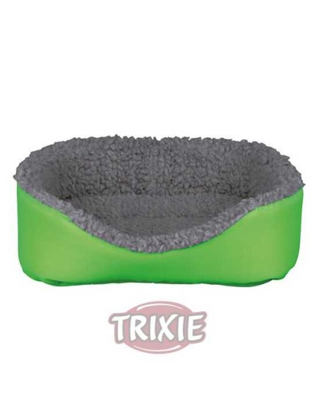 CAMA SUAVE PARA CONEJOS TRIXIE - GRIS / VERDE