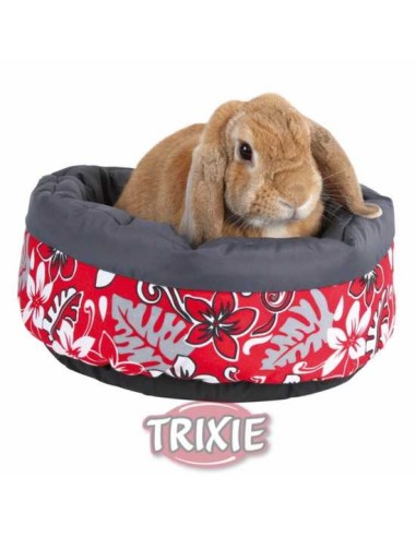 CAMA SUAVE FLOWER TRIXIE - ROJO / GRIS