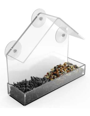 COMEDERO ACRILICO PAJAROS SILVESTRES GAUN