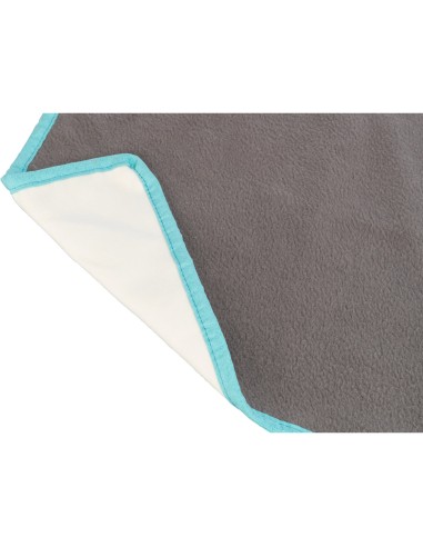 ALFOMBRA DE LANA GRIS TURQUESA TRIXIE