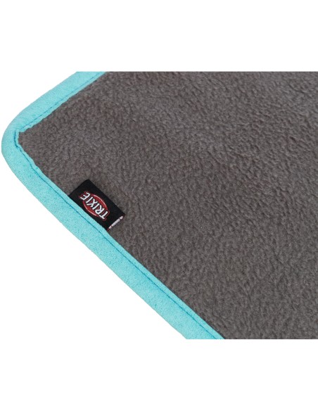 ALFOMBRA DE LANA GRIS TURQUESA TRIXIE