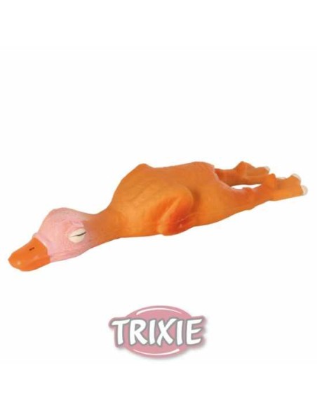 PATO LATEX CON SONIDO TRIXIE - 14 CM