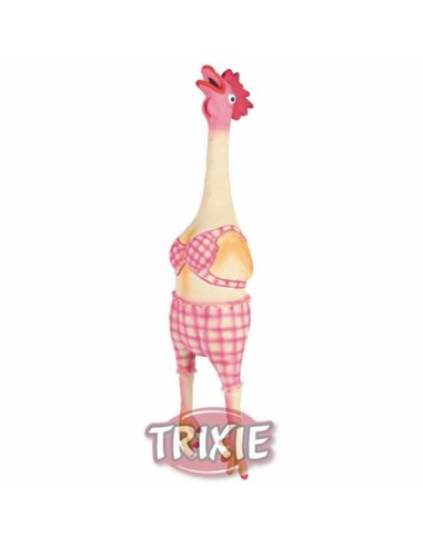 GALLINA DE LÁTEX CON SONIDO TRIXIE - 48 CM