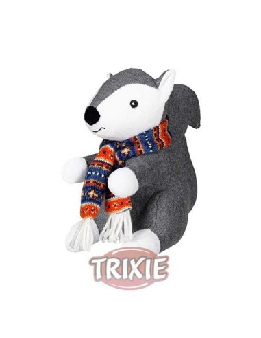 ARDILLA DE PELUCHE TEJIDO TRIXIE - 20 CM