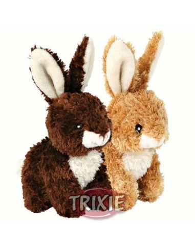 CONEJO DE PELUCHE CON SONIDO TRIXIE - 15 CM
