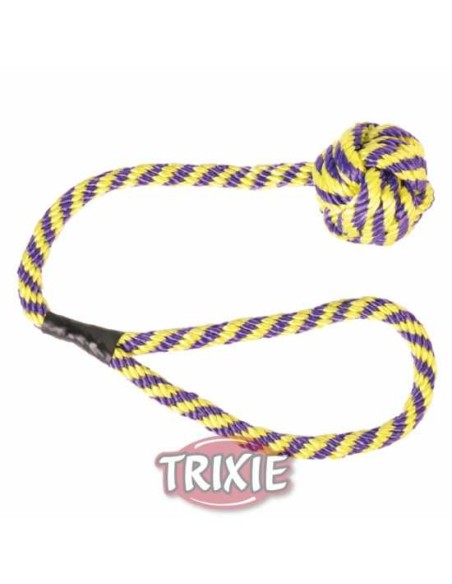 PELOTA CUERDA ANUDADA CON ASA TRIXIE - Ø5,5 / 55 CM