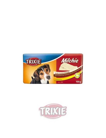 TABLETA CHOCOLATE BLANCO PERROS TRIXIE - 100 GR
