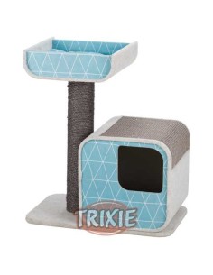POSTE RASCADOR ALONDRA TRIXIE - GRIS / AGUAMARINA