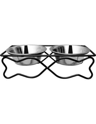 COMEDERO DOBLE CON SOPORTE PEZ COPELE - Ø12 CM...