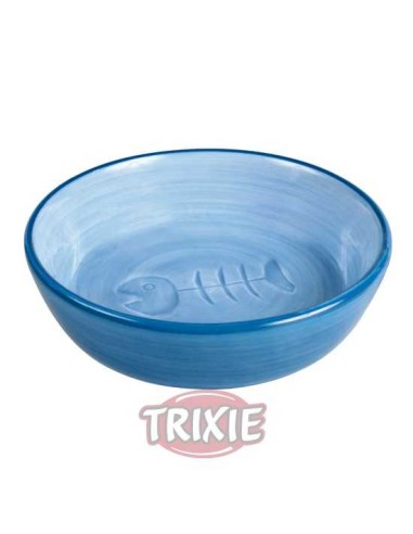 COMEDERO CERÁMICO GATOS RASPA TRIXIE - Ø13 CM /...