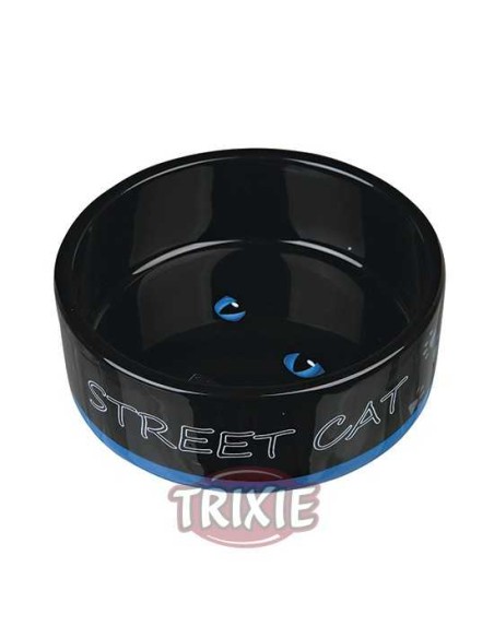 COMEDERO CERÁMICA STREET CAT TRIXIE - Ø12 CM / 300 ML