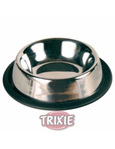 COMEDERO INOXIDABLE ANTIDESLIZANTE TRIXIE - Ø11 CM / 200 ML
