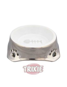 COMEDERO CERÁMICO PLATA CUADRADO TRIXIE - Ø12 CM / 150 ML