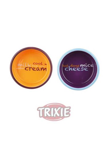 SET COMEDEROS CERÁMICA IMPRESOS CATS TRIXIE -...