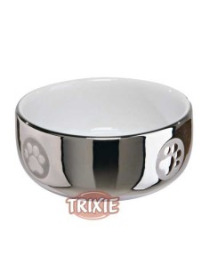 COMEDERO CERÁMICO PLATA REDONDO TRIXIE - Ø11 CM / 300 ML