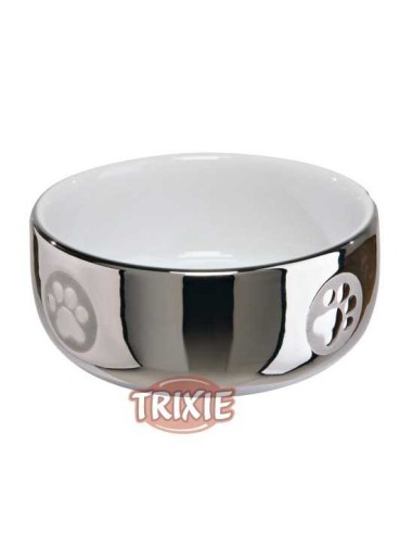 COMEDERO CERÁMICO PLATA REDONDO TRIXIE - Ø11 CM...